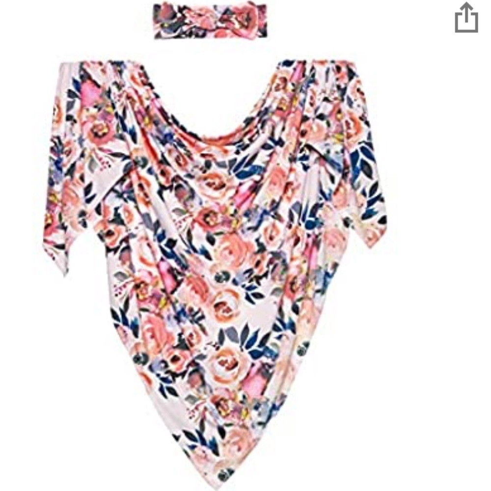 Posh peanut swaddle and headband set